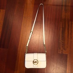 White Michael Kors Bag with Gold hardware